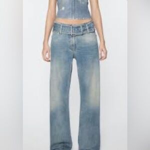 Acne studios belted jeans size 36 equates to us size 6